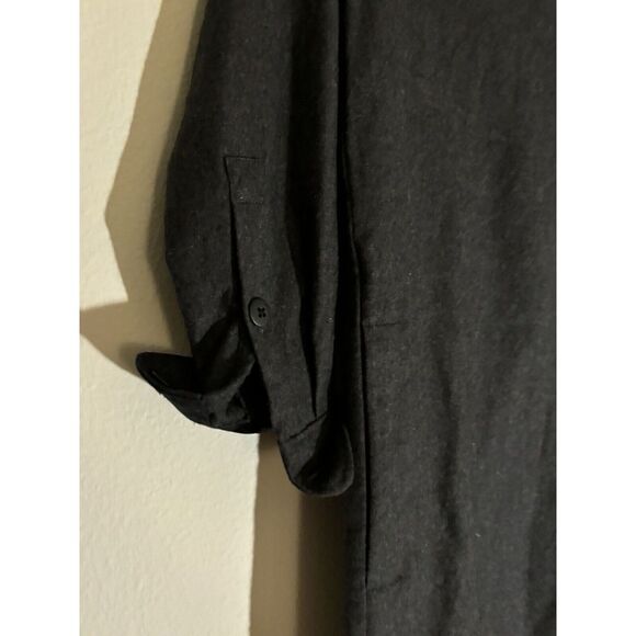Madewell Womens Button Front Long Sleeve Mini Shirt Dress Gray Wool Size XXSmall - Picture 4 of 7